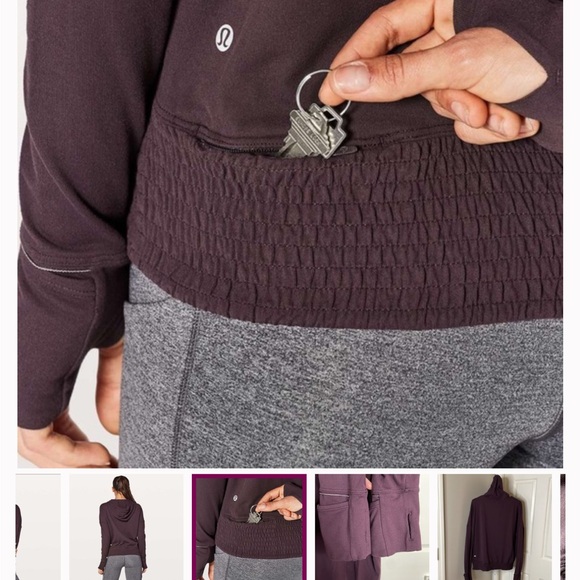 Lululemon Hoodie Womens Red Lead the Pack Hoodie Black Cherry Hoodie EUC - Picture 2 of 3